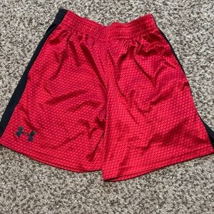 Under Armour Red and Black Performance Shorts